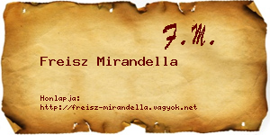 Freisz Mirandella névjegykártya